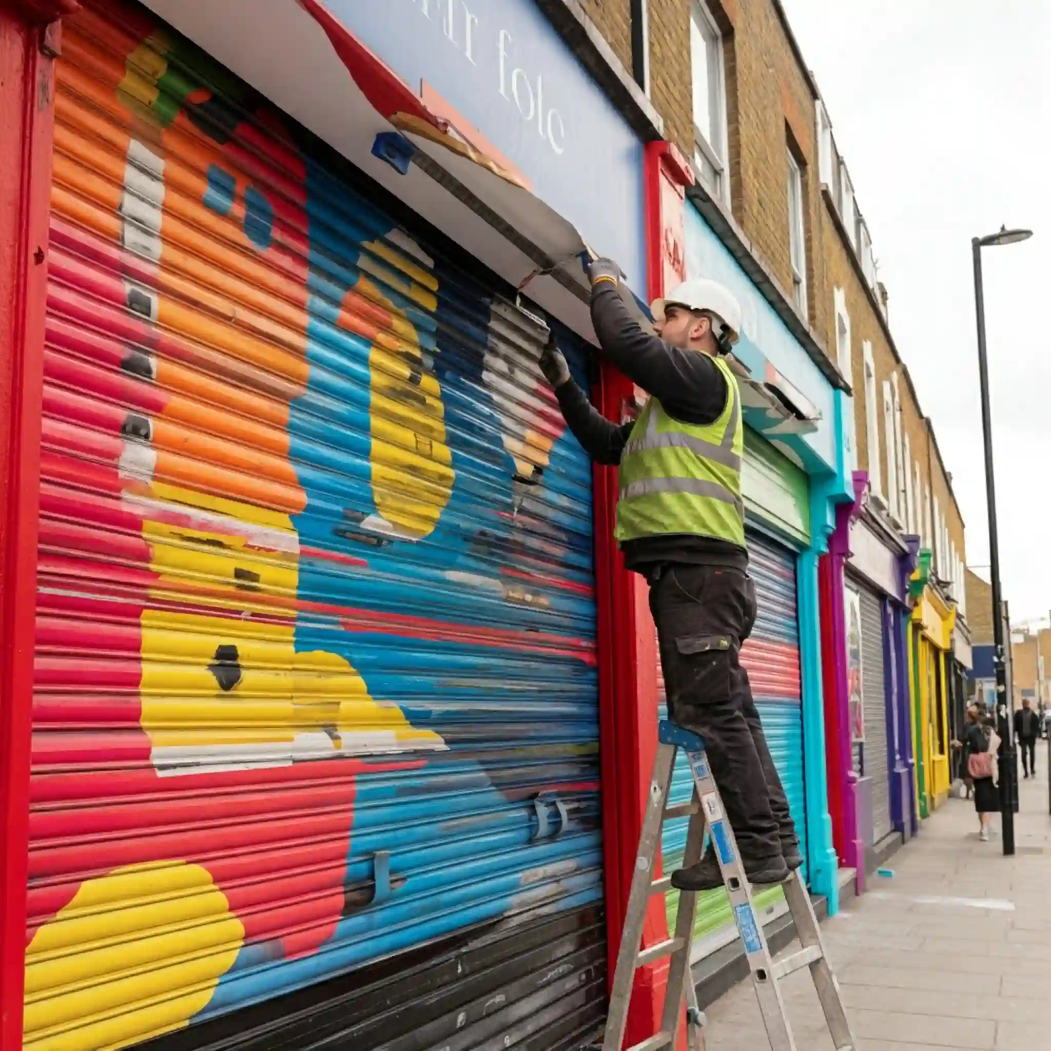 Expert installation of a secure roller shutter on an Brentwood commercial property by local specialists